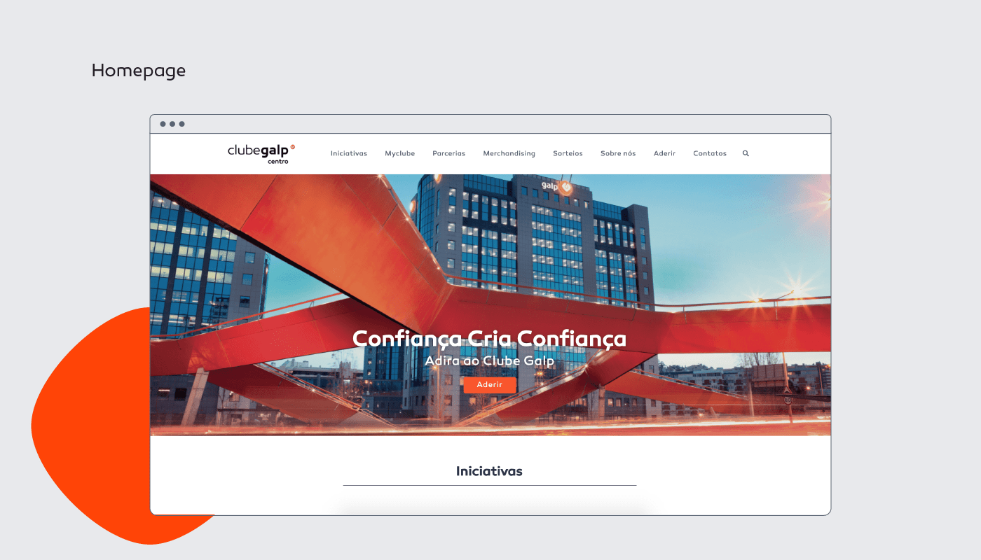 Website Club Galp Web design and Development