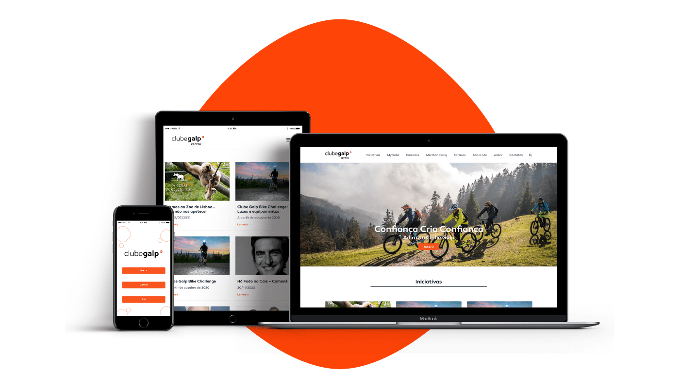 Website Club Galp Web design and Development