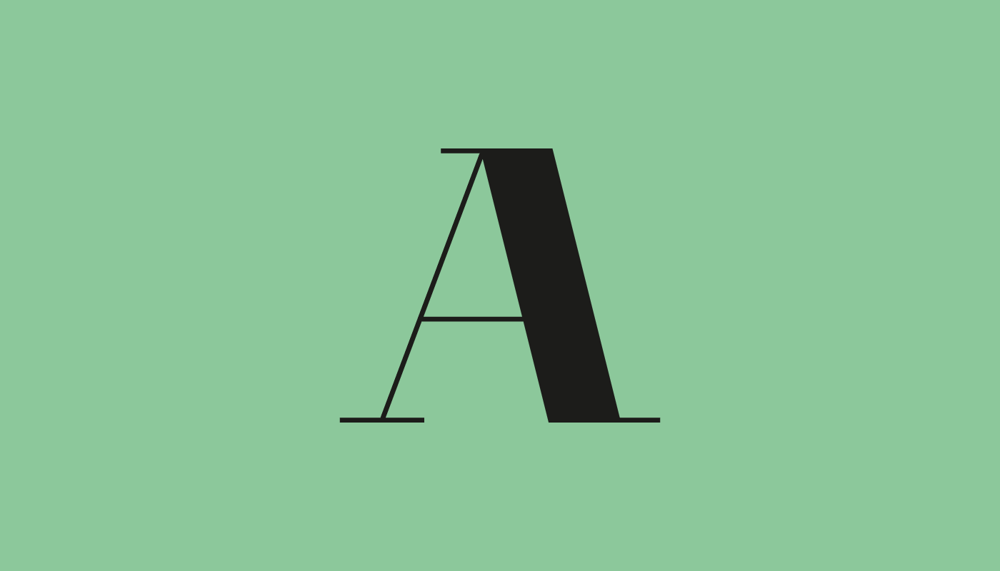 Letter A for 36 days of type