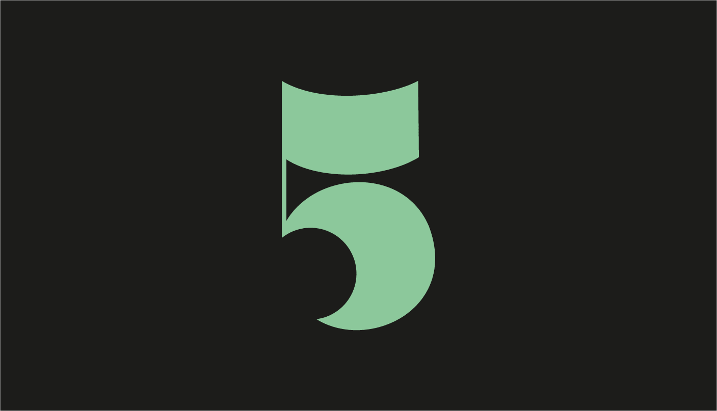 Number 5 for 36 days of type