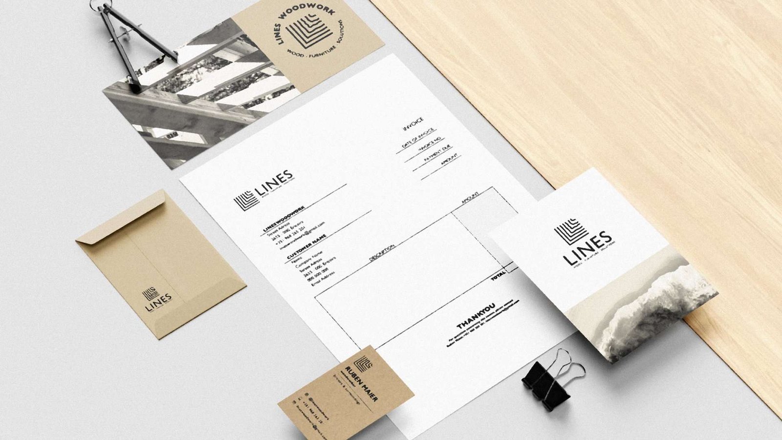 Lines stationery design
