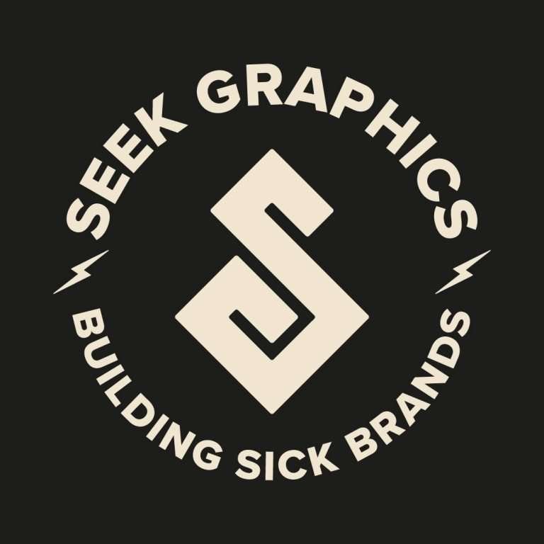 Seek Graphics Round Logo. Brand design studio in ericeira