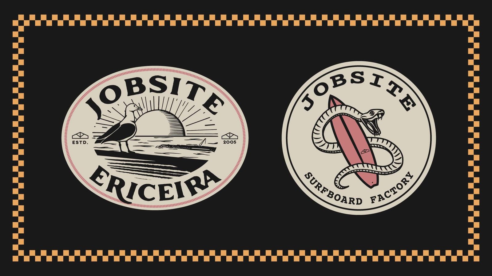 Graphics kit and illustrations for Jobsite Surfboard Factory