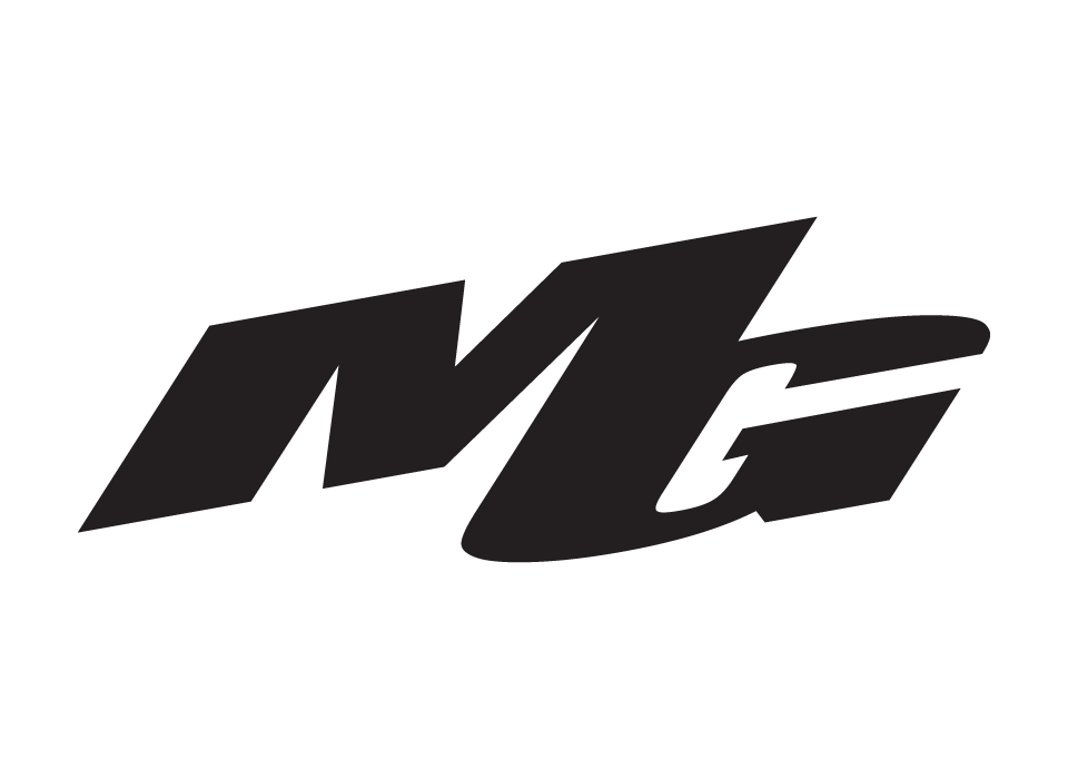 Black MG Surfboards Logo